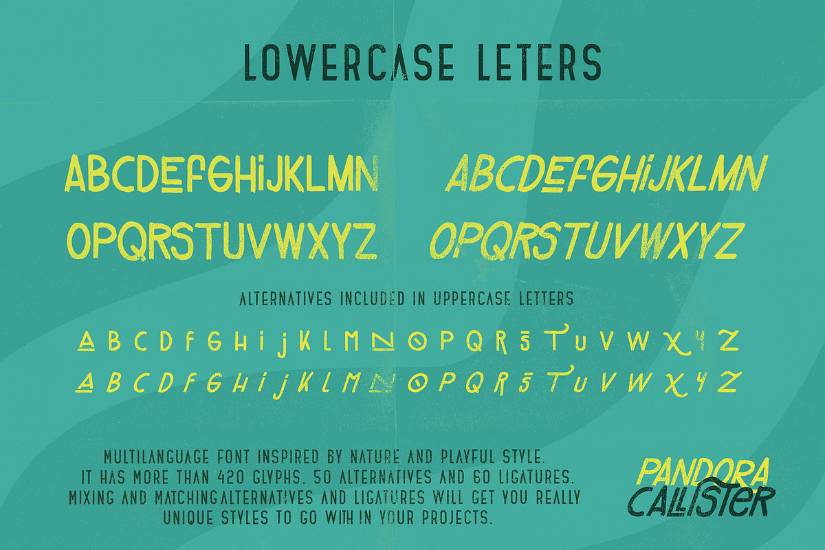 Pandora Callister Font preview 4