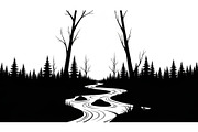 Nature Landscape Silhouette Vector B, an Illustration by Designer_Momina (Thumbnail 49 of 51)