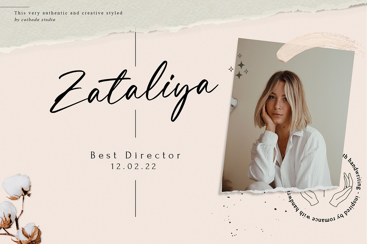 Everty Glorial Script, a Script Font by Cotbada_studio (Photo 3 of 8)