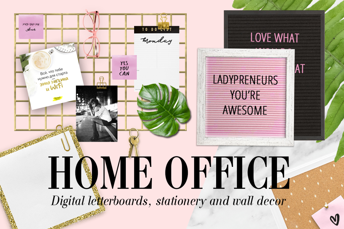 HOME OFFICE - Digital stationery, an Object Graphic by Instagram templates E.B. (Photo 1 of 7)