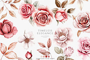 vintage roses elegant florals set, a Decorative Illustration by Patishop Art (Thumbnail 2 of 13)