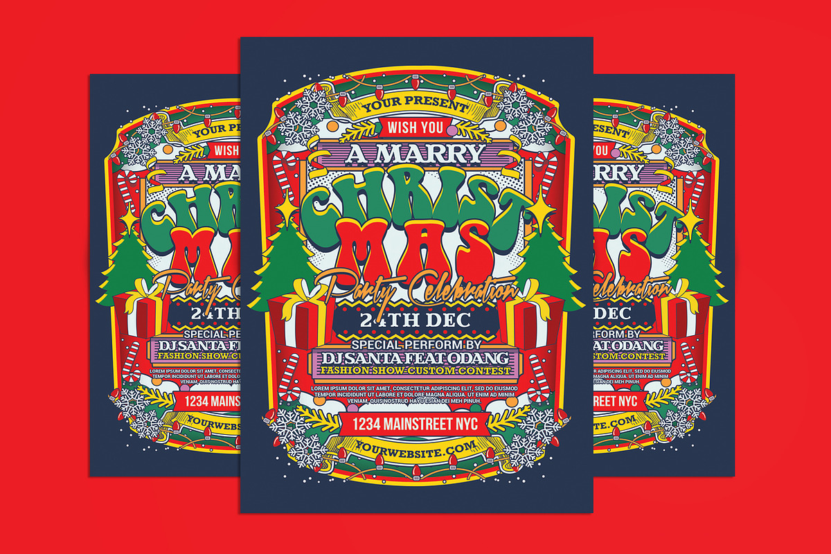 Christmas Flyer Templates, a Flyer Template by Muhamad Iqbal hidayat (Photo 1 of 4)