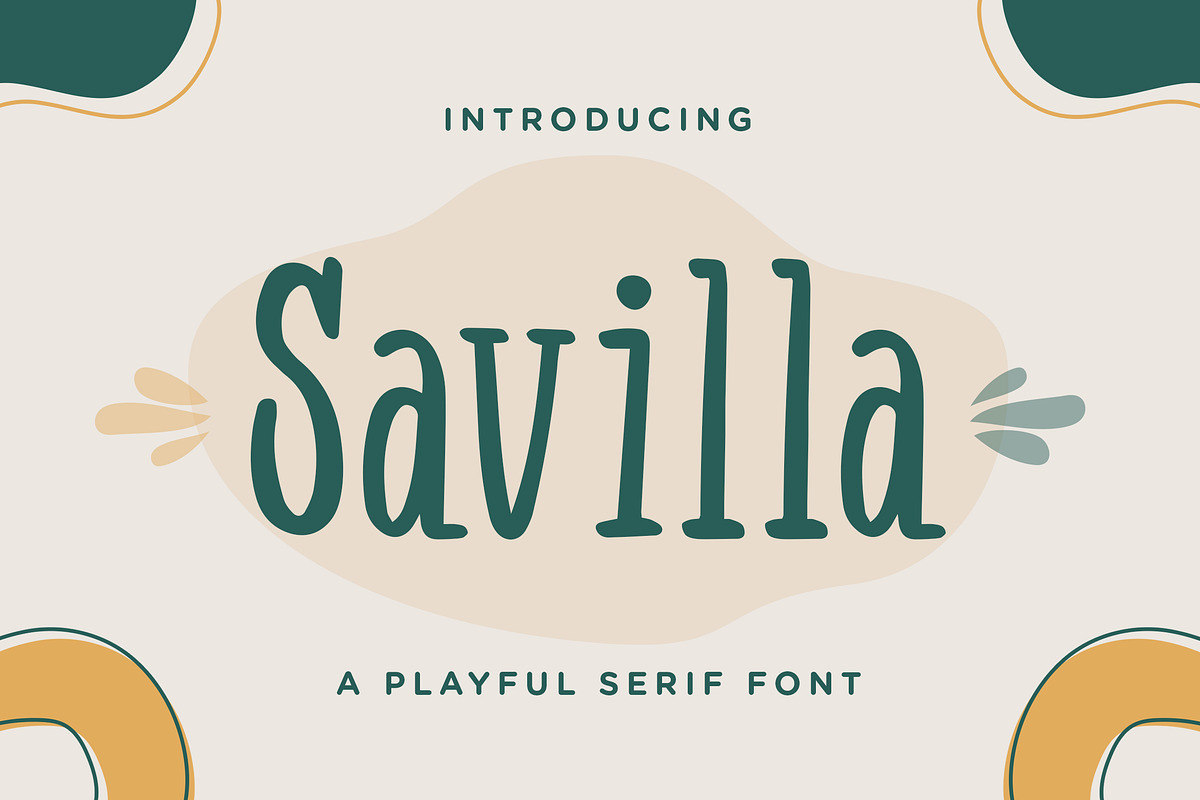 Savilla - A Playful Serif Font, a Serif Font by Typefactoryco (Photo 1 of 8)