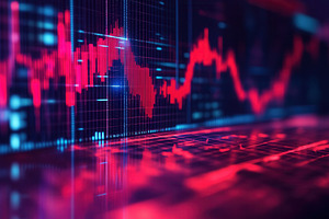 Close up of stock market graph, a Photo by Pavel_design