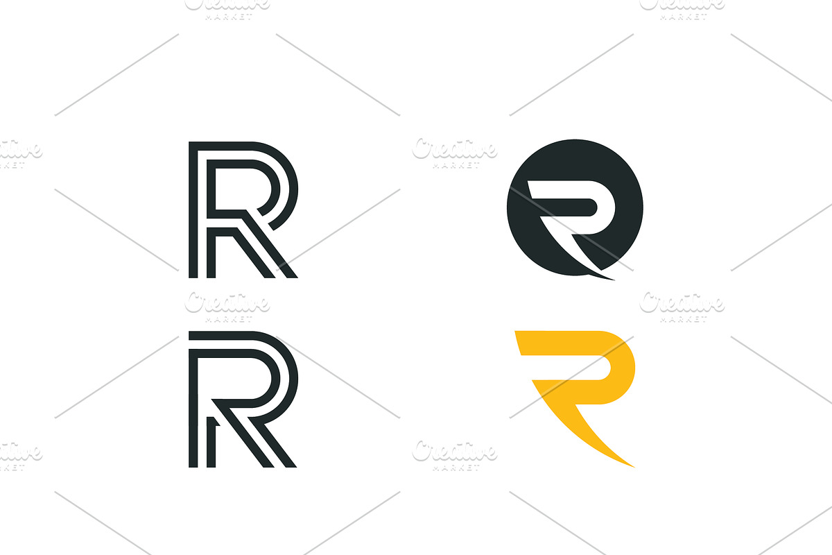 R Letter initials Logo vector, a Branding & Logo Template by T.Vooka
