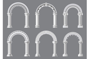 Ancient roman arch set, an Object Illustration by Things for designers