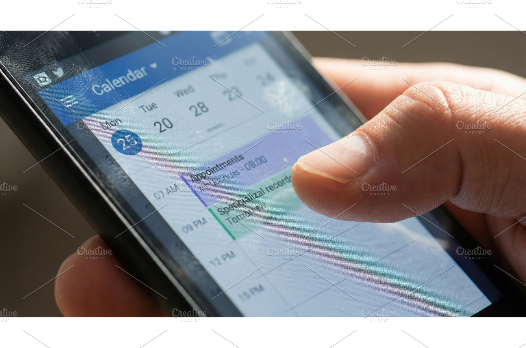 Man Checks Phone Calendar, a Technology Photo by CREATIVEDEF