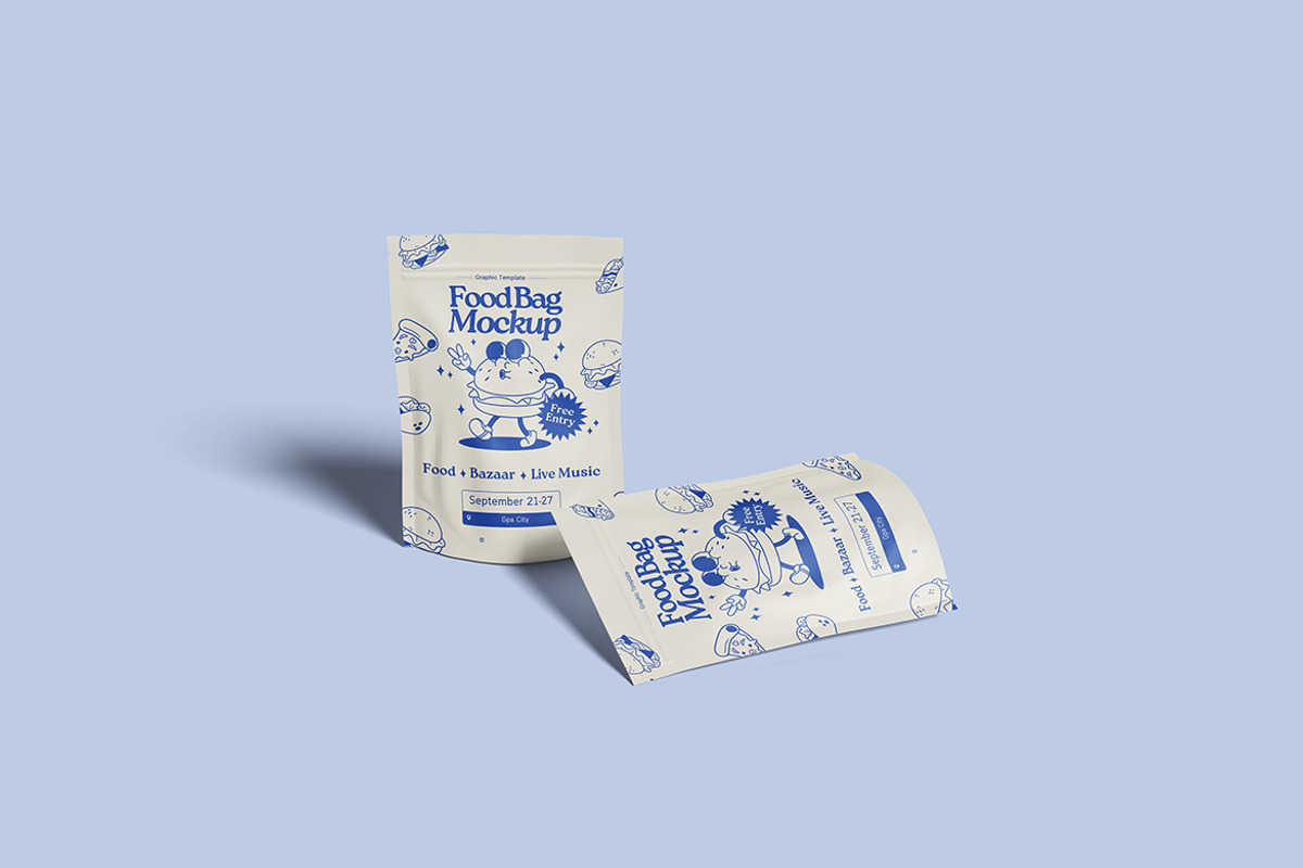 Food Bag Mockup, a Packaging Mockup by seulangagraphic (Photo 3 of 5)