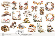 100 autumn mushroom clip art, a Seasonal Illustration by Poppy Lane Studio (Thumbnail 9 of 11)