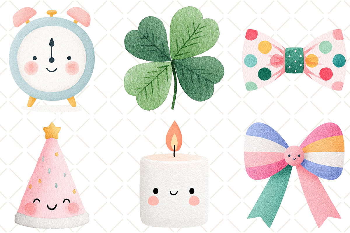 Cute New Year Clip Art, an Illustration by Black Bird Studio (Photo 6 of 6)