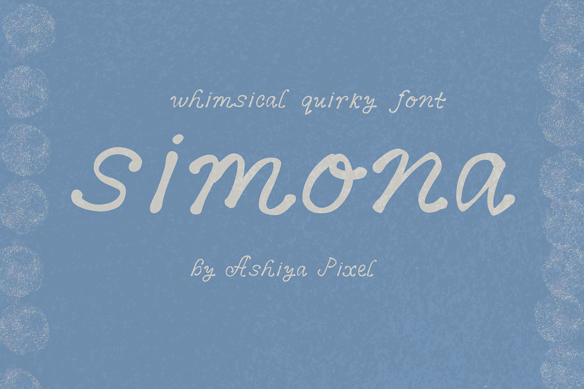 Simona Elegant Quirky Font, a Handwritten Font by Ashiya Pixel (Photo 1 of 13)