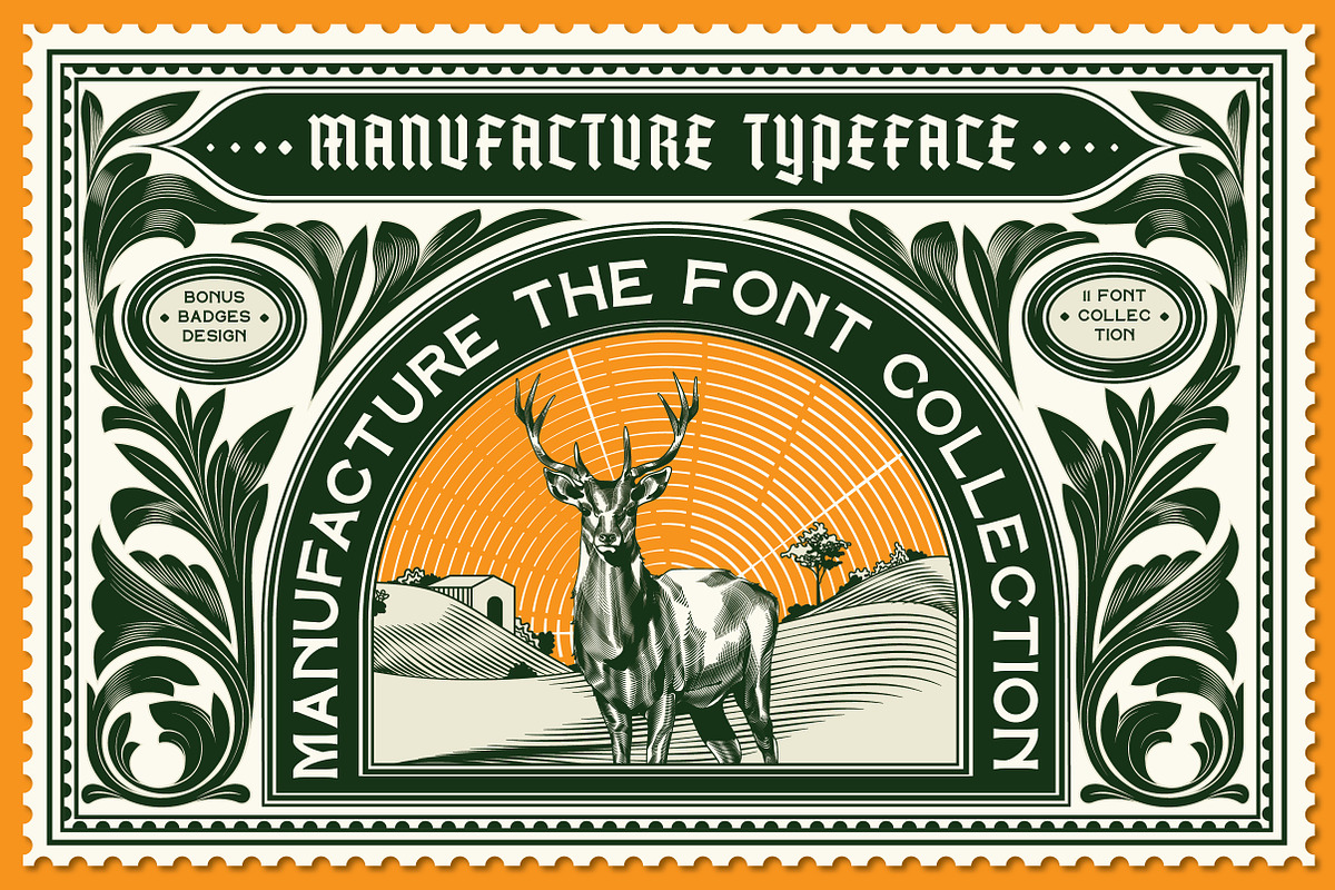 manufacture font collection, a Font by Tegh co. (Photo 5 of 13)