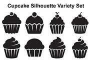 Frosted Cupcake Silhouette Pack, an Object Graphic by Designs_River (Thumbnail 1 of 3)