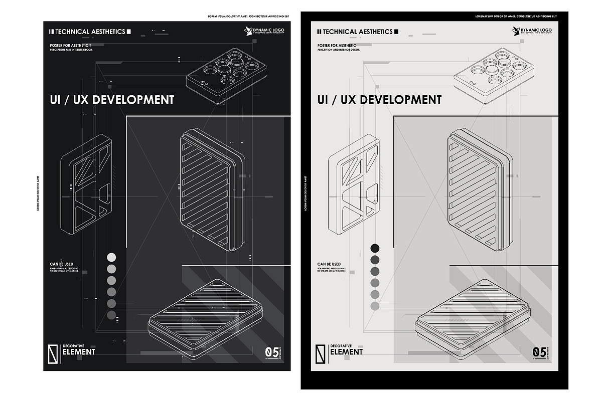 Abstract Futuristic tech Posters, a Technology Illustration by Andrew_Derr (Photo 4 of 10)