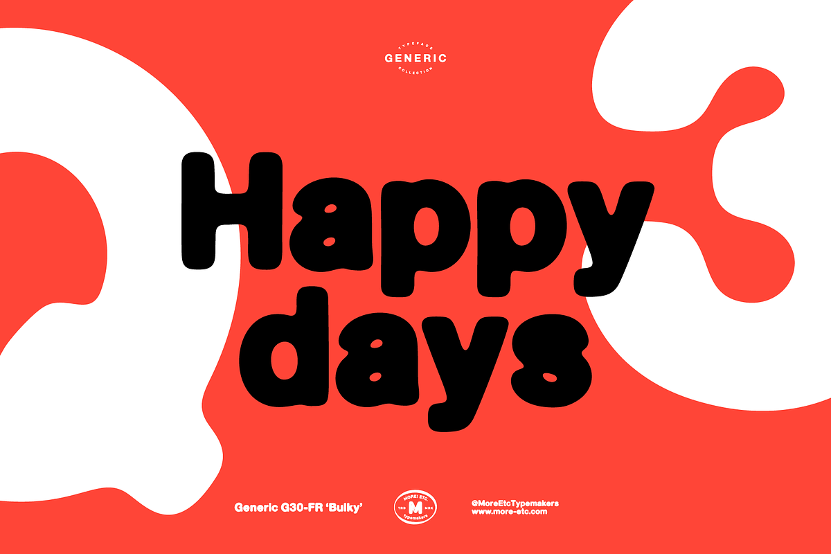 Generic G30-FR 'Bulky', a Sans Serif Font by More Etc. Studios (Photo 3 of 8)