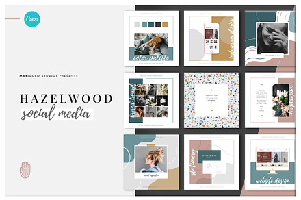 HAZELWOOD | Social | Canva & PPT, a Social Media Template by Marigold Studios