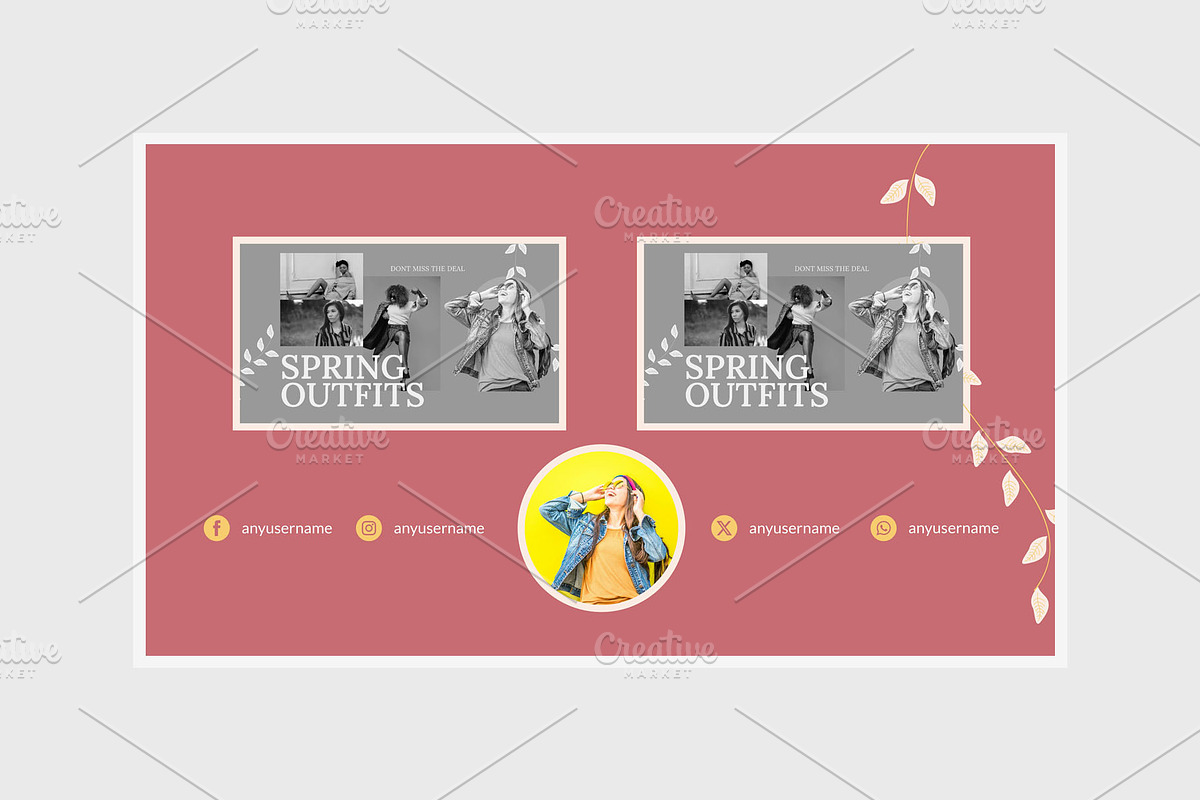 Spring Fashion YouTube Thumbnail, a Social Media Template by hekenostudio (Photo 4 of 4)
