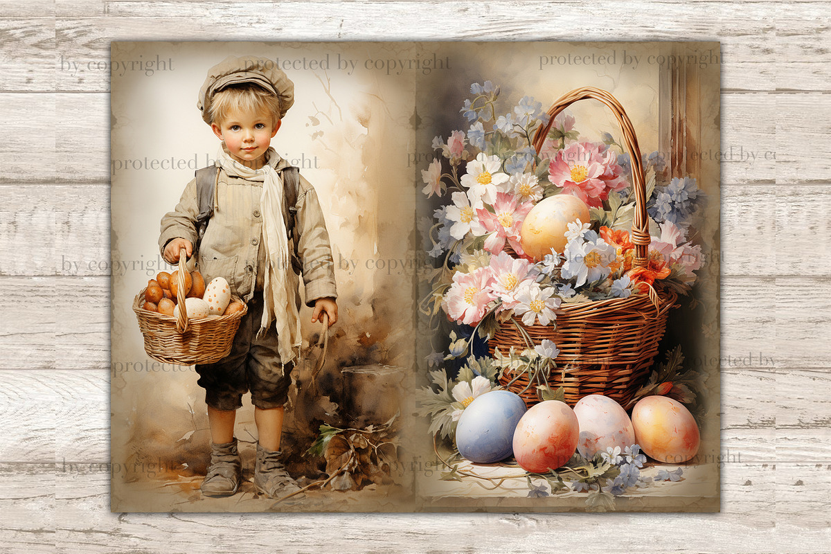 Victorian Easter Junk Journal, a Person Illustration by GlamArtZhanna (Photo 5 of 10)
