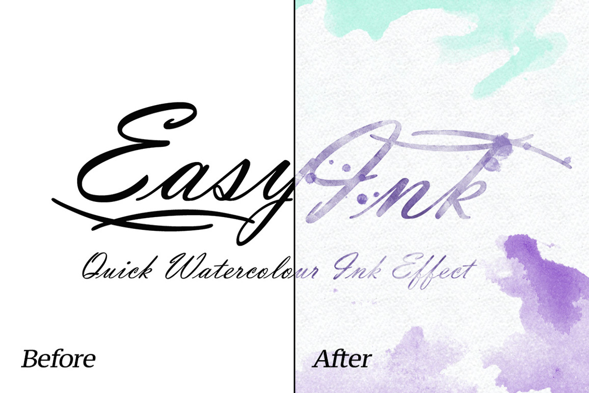 Watercolor - EasyInk - Quick Ink Efx, a Product Mockup by Design Bits (Photo 2 of 6)