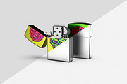 Metallic Lighter Mockup - 8 views, a Merchandise Mockup by Illusiongraphic (Thumbnail 12 of 21)