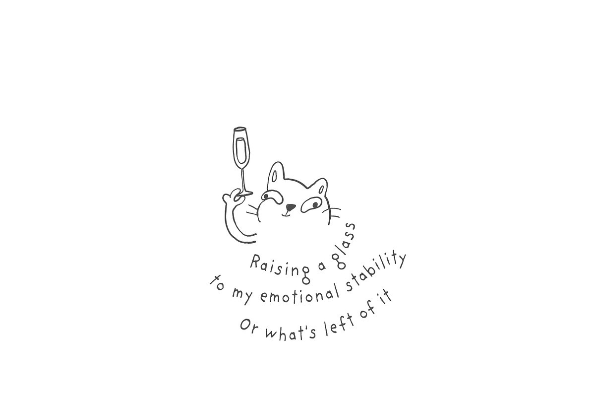 Funny Cat Line Art Doodles, an Illustration by Anastasiya Klempach (Photo 8 of 10)