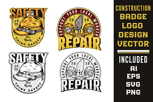 Repair, Construction logo set, a Branding & Logo Template by Billah Hub