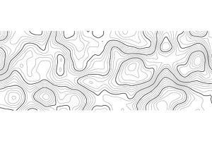 Nautical chart with ocean floor