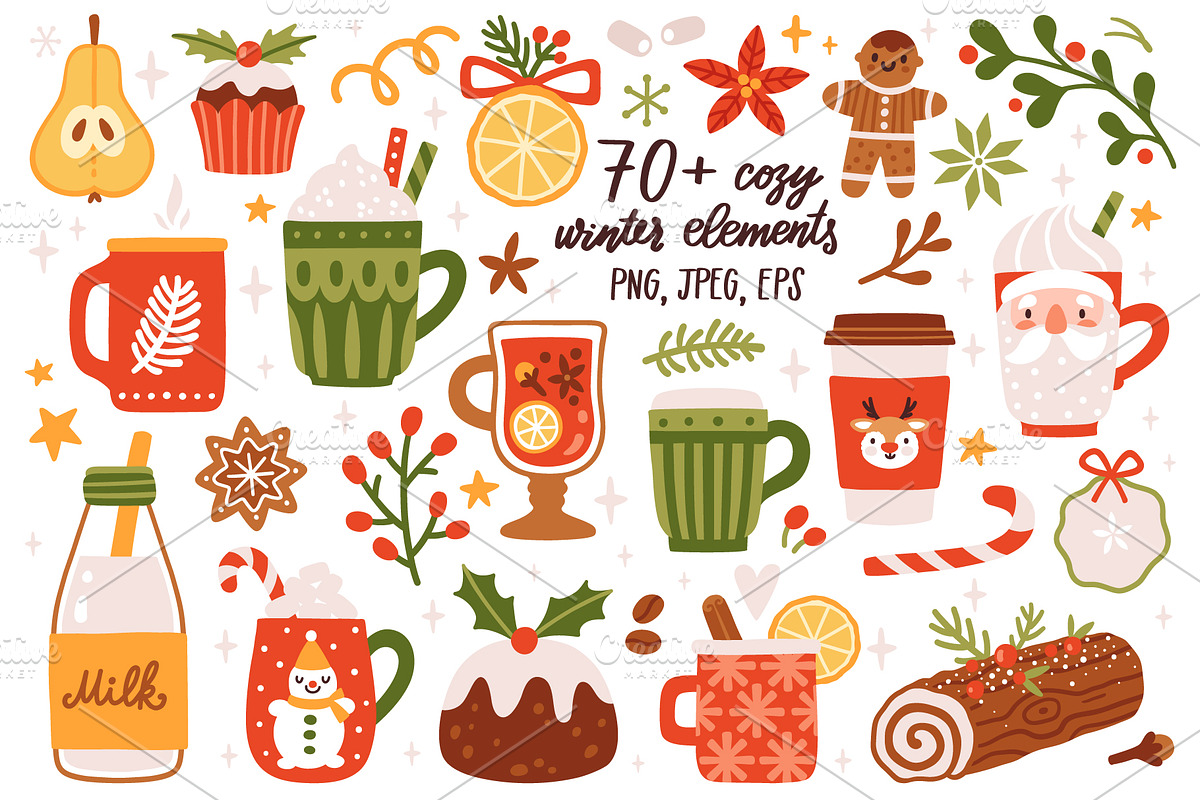 Sweet holidays. Christmas clipart, a Decorative Illustration by MagicForestory (Photo 3 of 10)