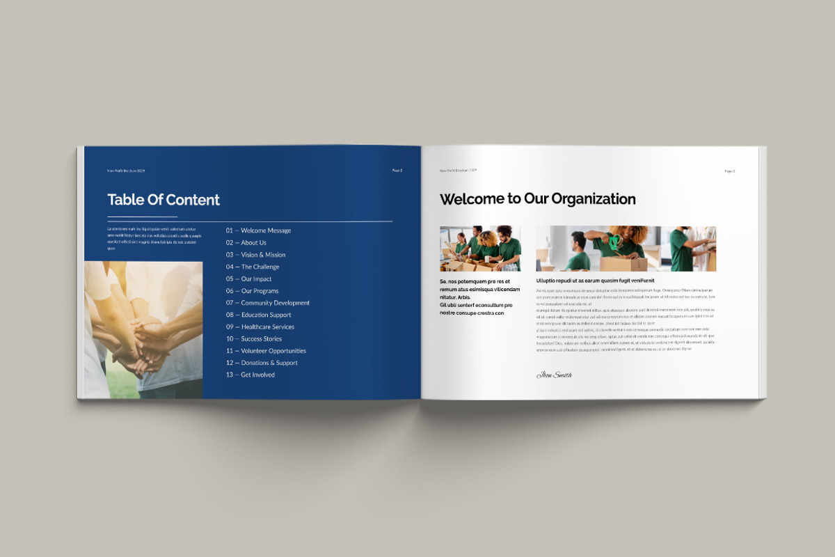 Nonprofit Charity Brochure Landscape, a Brochure Template by Pixelpick (Photo 2 of 9)