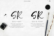 SpringRain SVG watercolor brush font, a Script Font by Angele Kamp (Thumbnail 3 of 9)