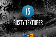 Rust Textures Photoshop & AI Brushes, a Brush Add-On by jeffportaro (Thumbnail 1 of 2)
