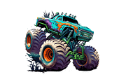 Monster Truck Sublimation Clipart, an Object Graphic by Regulrcrative (Thumbnail 5 of 7)