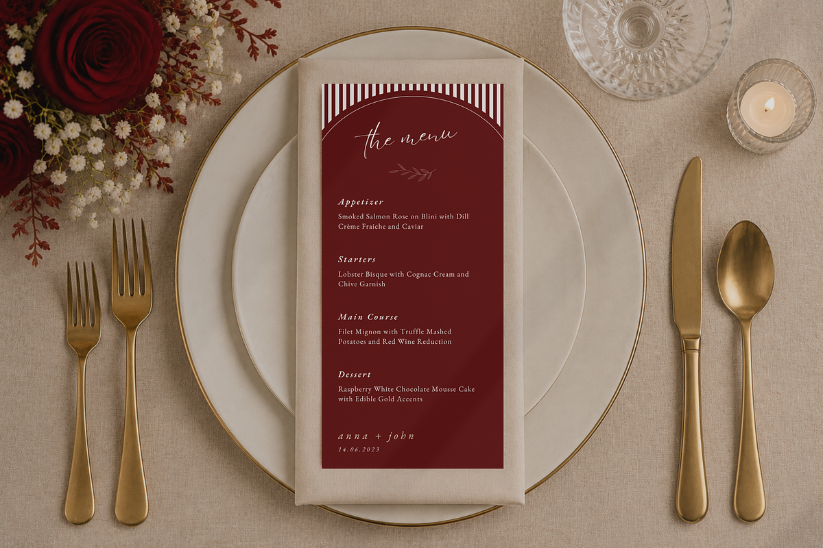 Luxury Burgundy Wedding Canva Bundle, a Stationery Template by Matisse Studio (Photo 5 of 9)