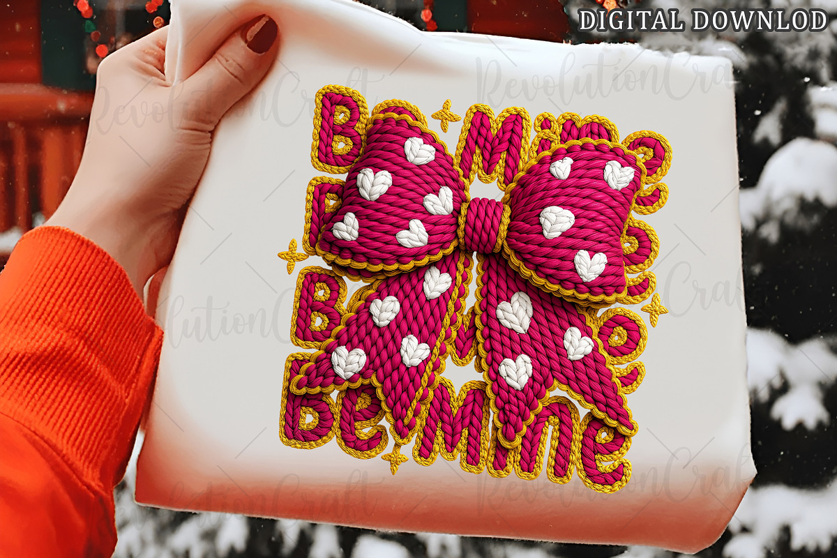 Crochet Valentine's Day Coquette Png, an Illustration by OK Design (Photo 1 of 6)