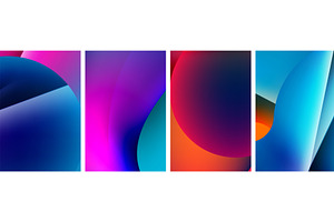 Liquid abstract shapes with gradient