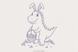 Easter Png, Dinosaur Easter, Easter, an Illustration by SharpMarketplace
