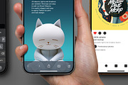 Hand Holding iPhone 15 Mockup, an iPhone Mockup by Avelina Studio (Thumbnail 3 of 3)