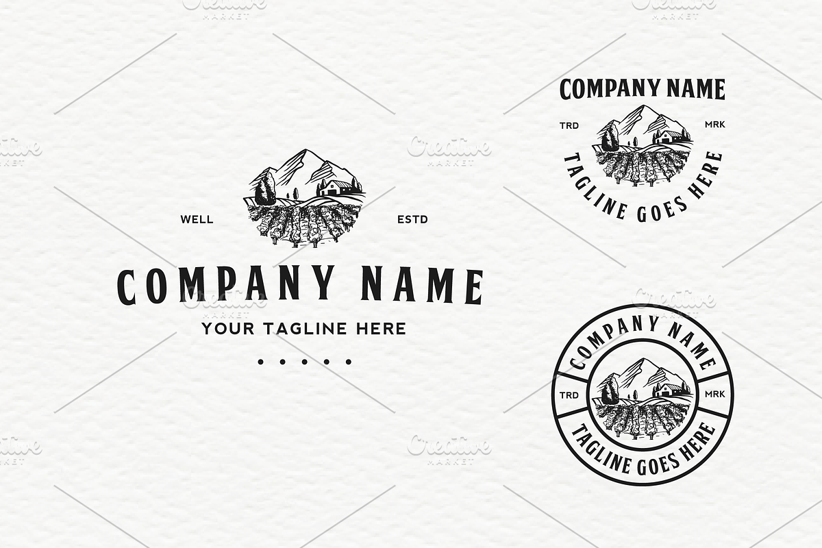 Wine Field, a Branding & Logo Template by lineandcircle (Photo 2 of 5)