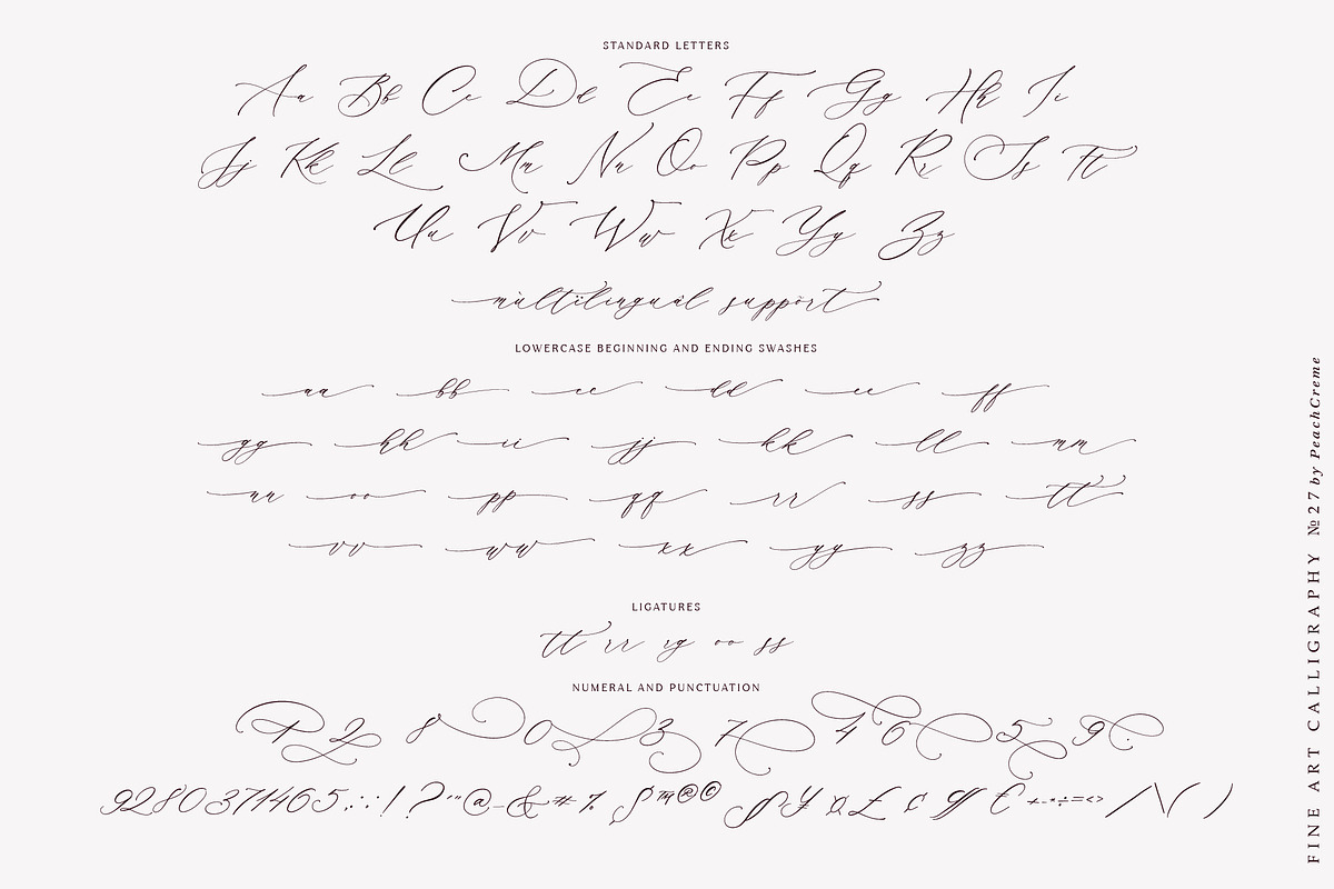 Manuscript 1284 // Calligraphy Font, a Script Font by PeachCreme (Photo 12 of 13)
