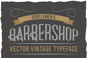 Vintage Label Typeface Barber