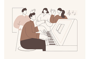 Playing for friends isolated cartoon, a Person Illustration by Visual Generation