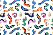 Funny caterpillars set, patterns, an Animal Illustration by PaperTrident (Thumbnail 4 of 4)