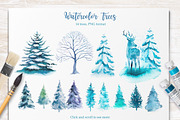 Winter. Watercolor collection., a Decorative Illustration by AlexGreenArt (Thumbnail 6 of 11)