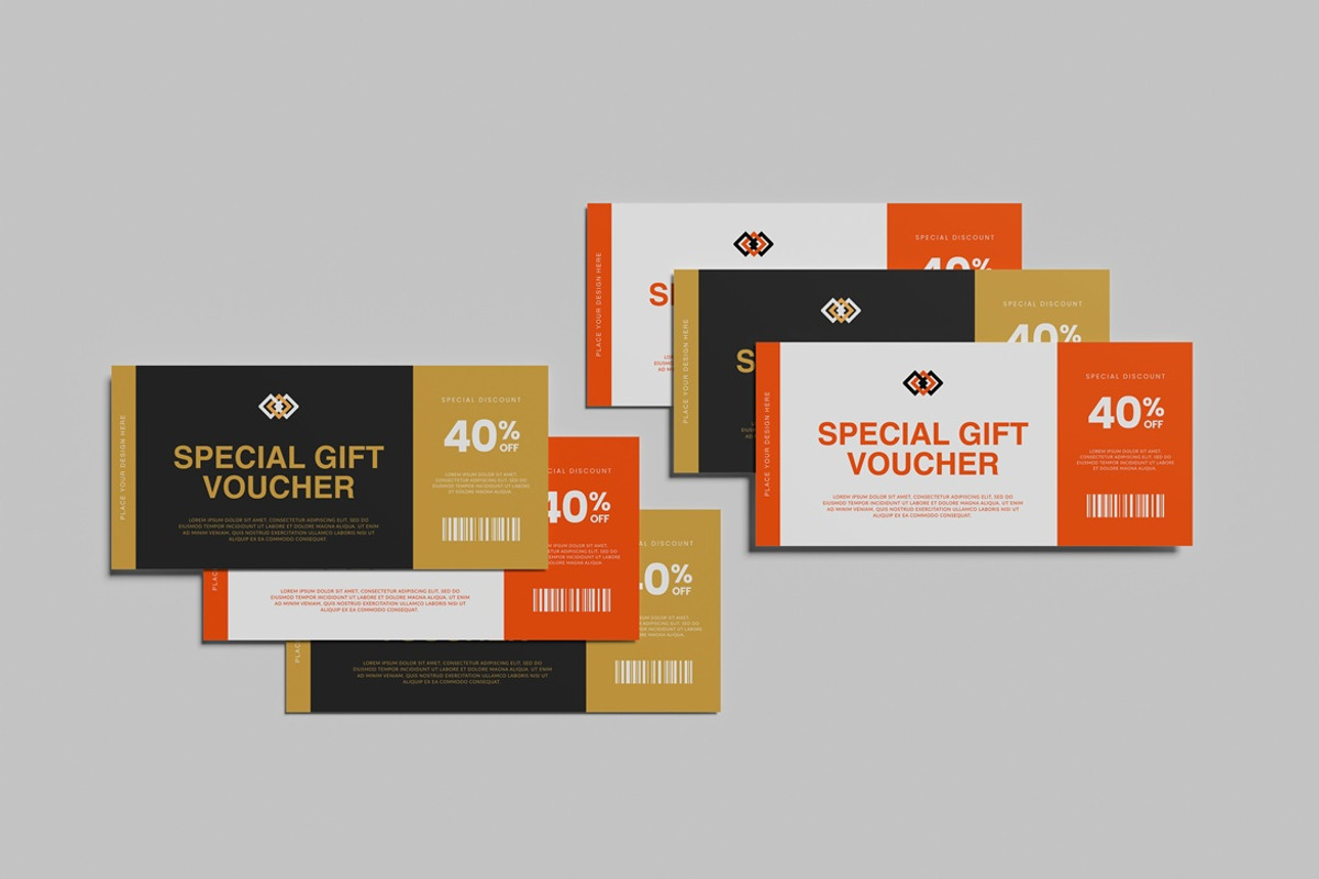 Gift Voucher Mockup, an Advertising Mockup by GraphicWindow (Photo 5 of 7)