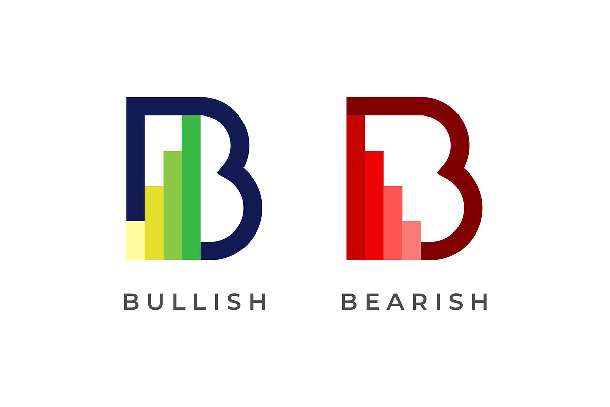 Letter B Bullish Bearish Stock Logo, a Branding & Logo Template by Buqancreative