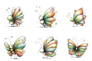 Whimsical Spring Butterfly Clipart, an Illustration by CreationArt (Thumbnail 3 of 7)