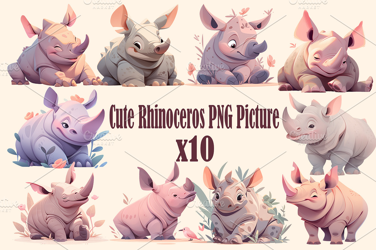 Cute animal collection 400 PNG, an Animal Illustration by DesignFolioHub (Photo 28 of 34)
