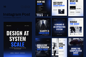 Creative Agency Instagram Set, a Social Media Template by Pitchlook.Studio