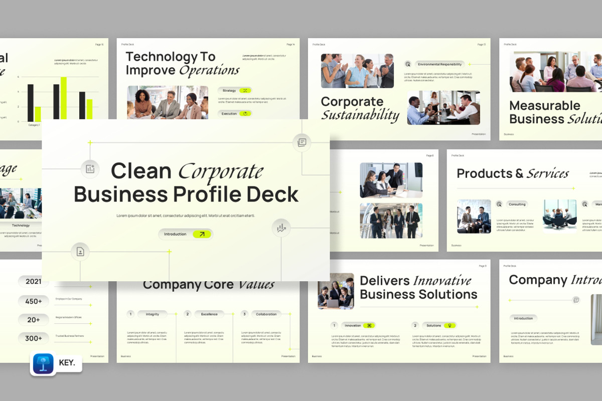 Corporate Business Profile Keynote, a Presentation Template by Loin Studio (Photo 1 of 4)