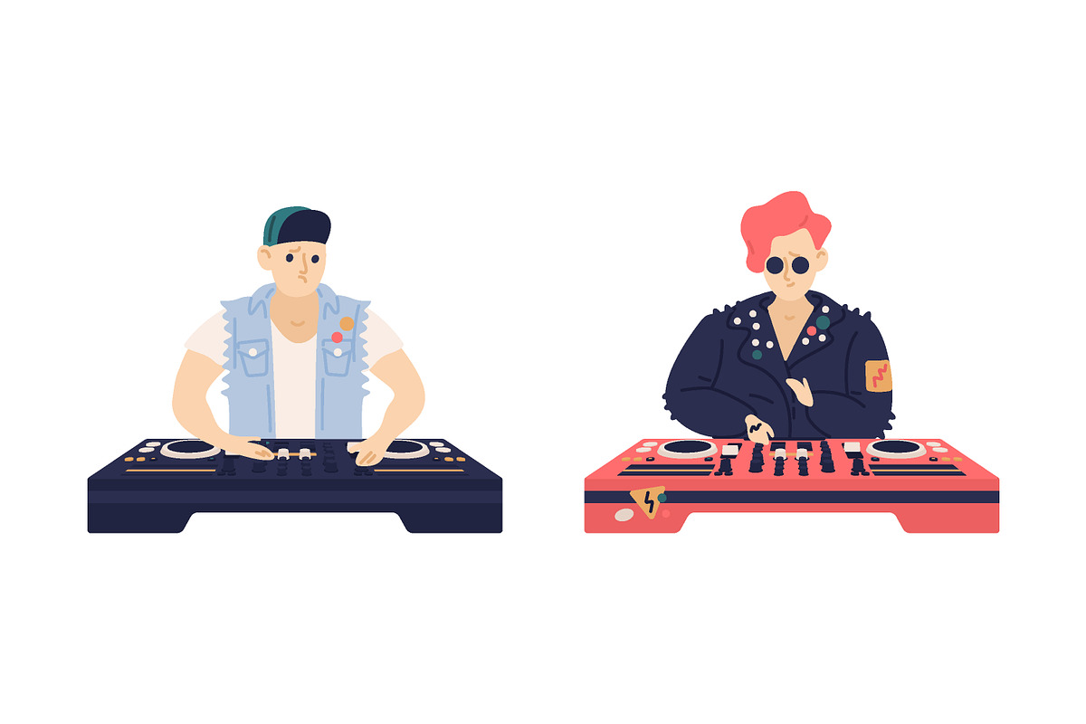 People make music. DJ set, a Person Illustration by Good Studio (Photo 3 of 5)